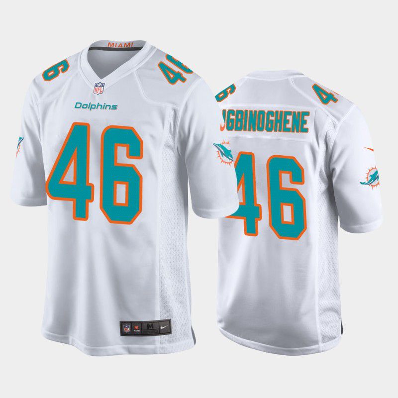 Men Miami Dolphins #46 Noah Igbinoghene Nike White Game NFL Jersey